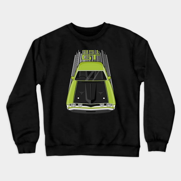 Ford Falcon XA GT 351 - Lime Green and Black Crewneck Sweatshirt by V8social